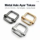 1.5 cm Metal Askı Ayar Tokası Tek Sürgülü Geniş Model Özel Kaplama SB 25518