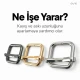 1.5 cm Metal Askı Ayar Tokası Tek Sürgülü Geniş Model Özel Kaplama SB 25518