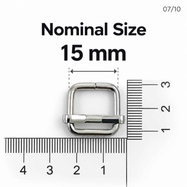 1.5 cm Metal Askı Ayar Tokası Tek Sürgülü Geniş Model Özel Kaplama SB 25518