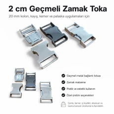 2 cm / 0.79 in Slide-On Zamak Palaska Buckle – Custom Production SB 25690