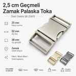 Palaska Tokası 2,5 cm Geçmeli Zamak Toka Özel Üretim SB 25692