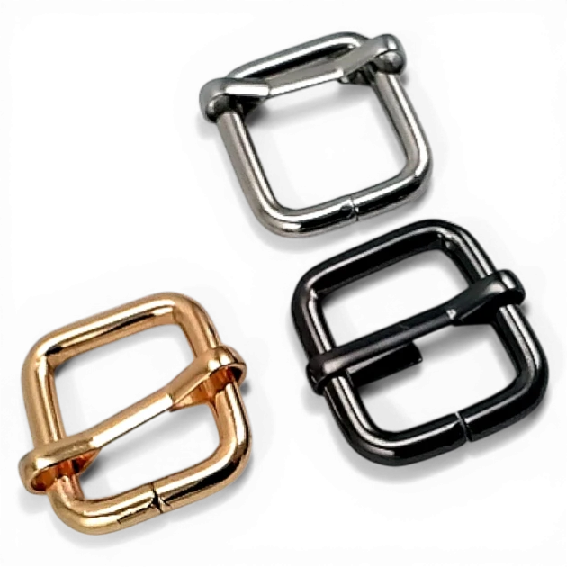 Metal Strap Adjustment Buckle 1.5 cm 0.59" Wide, Single Slide Special Plating SB 5852