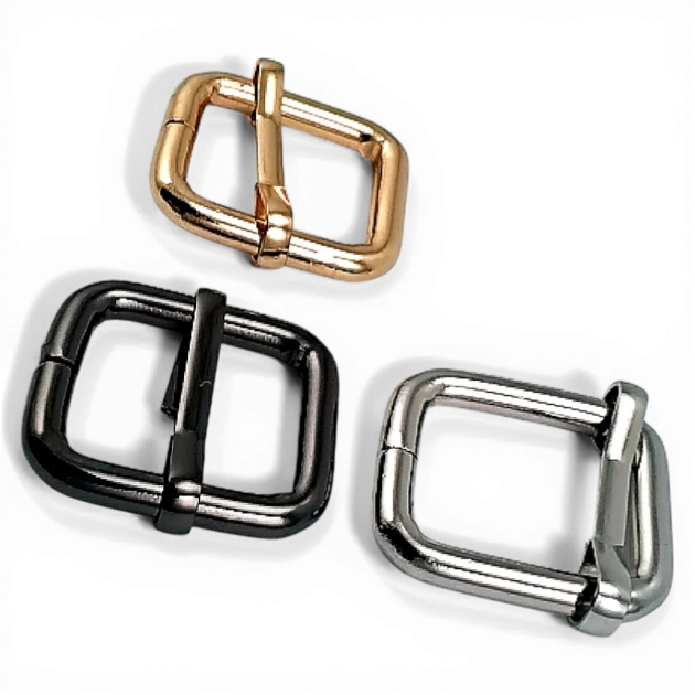 Metal Strap Adjustment Buckle 1.5 cm 0.59" Wide, Single Slide Special Plating SB 5852