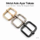 2 cm Geniş Metal Askı Ayar Tokası Tek Sürgülü Özel Kaplama, dayanıklı metal yapısı ile çanta, kemer ve tekstil projelerinde