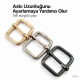 2 cm Geniş Metal Askı Ayar Tokası Tek Sürgülü Özel Kaplama, dayanıklı metal yapısı ile çanta, kemer ve tekstil projelerinde