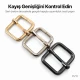 2 cm Geniş Metal Askı Ayar Tokası Tek Sürgülü Özel Kaplama, dayanıklı metal yapısı ile çanta, kemer ve tekstil projelerinde
