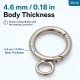 2,5 cm sabit yaylı anahtarlık halkası, 12 mm alt bağlantılı çanta halkası, zamak metal gövde ile çeşitli tekstil