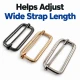 50 mm Metal Strap Adjuster Single Slide Buckle with Special Finish for Bags and Textile Products