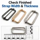 50 mm Metal Strap Adjuster Single Slide Buckle with Special Finish for Bags and Textile Products