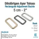 5 cm 2.0" Rectangular Buckle - Frame Buckle Special Metal Plating - Thick Model SB 9964