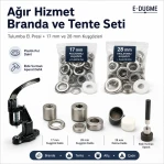 Heavy-Duty Canvas and Awning Eyelet Set with Hand Press – 17 mm and 28 mm Eyelets Included BRANDA-HEAVY-SET03