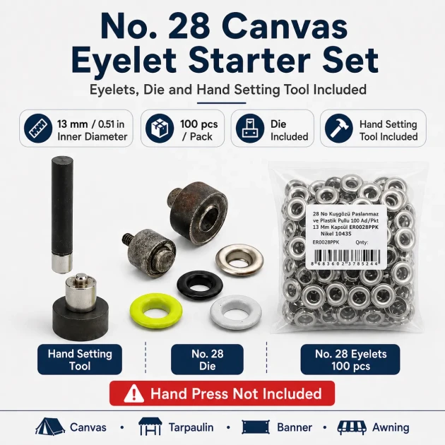 No 28 Branda Kuşgözü Başlangıç Seti – Elde Vurma Aparatı Dahil BRANDA-NO28-SET01