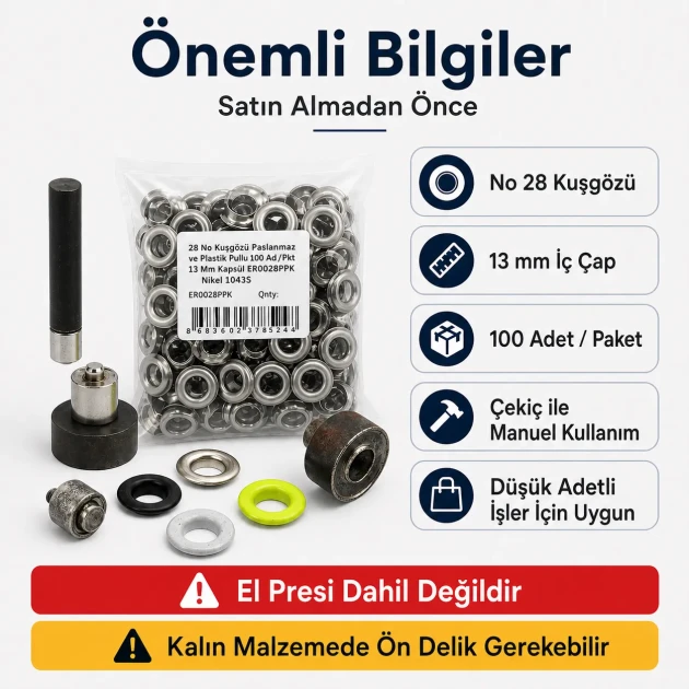 No 28 Branda Kuşgözü Başlangıç Seti – Elde Vurma Aparatı Dahil BRANDA-NO28-SET01