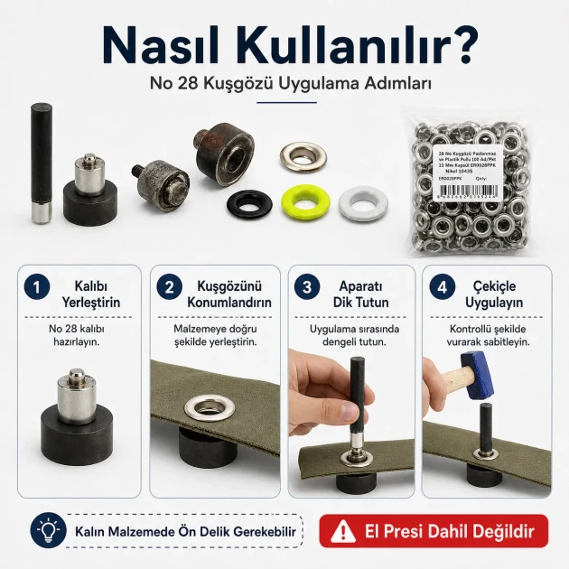 No 28 Branda Kuşgözü Başlangıç Seti – Elde Vurma Aparatı Dahil BRANDA-NO28-SET01