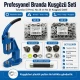 Profesyonel Branda Kuşgözü Seti – No 28 ve No 31 Kuşgözü, Pres ve Kalıplar Dahil - BRANDA-PRO-SET02