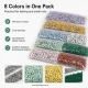 Baby Snap Fastener 9.5 mm 8 Color Set Perforated Snap Fastener Colorful Set C0095DP8R