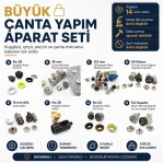 Large Bag Making Tool Set – Eyelet, Snap, Rivet and Magnetic Clasp Dies with Hand Setting Tool CANTA-APARAT-SET-BUYUK-01