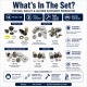 Large Bag Making Tool Set including Eyelet, Snap, Rivet, and Magnetic Clasp Dies with Hand Setting Tool for crafting and