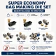 Super Economy Bag Making Tool Set including eyelet, snap, rivet, and magnetic clasp dies for crafting bags, wallets, and