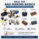 Super Economy Bag Making Tool Set including eyelet, snap, rivet, and magnetic clasp dies for crafting bags, wallets, and
