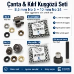 Bag & Case Eyelet Set – 8.5 mm and 10 mm Eyelets, Dies and Hand Tool Included CANTA-KILIF-SET07
