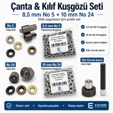 Çanta & Kılıf Kuşgözü Seti – 8,5 mm ve 10 mm Kuşgözü, Kalıp ve Elde Aparat Dahil CANTA-KILIF-SET07