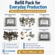 Super Economy Bag Hardware Refill Set including eyelets, snap buttons, rivets, and magnetic bag clasps for versatile bag