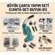 Large Bag Making Kit with Hand Press including magnetic clasps, snap buttons, rivets, eyelets, and installation dies for