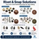 Large Bag Making Kit with Hand Press including magnetic clasps, snap buttons, rivets, eyelets, and installation dies for