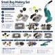 Small Bag Making Starter Kit including Hand Press, Rivets, Eyelets, Snap Buttons and Magnetic Clasp Dies for crafting and