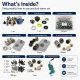 Small Bag Making Starter Kit including Hand Press, Rivets, Eyelets, Snap Buttons and Magnetic Clasp Dies for crafting and