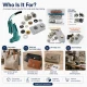 Small Bag Making Starter Kit including Hand Press, Rivets, Eyelets, Snap Buttons and Magnetic Clasp Dies for crafting and