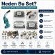 Medium Bag Making Kit with Hand Press including snap buttons, rivets, eyelets, and magnetic clasp for DIY bag projects