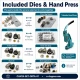 Medium Bag Making Kit with Hand Press including snap buttons, rivets, eyelets, and magnetic clasp for DIY bag projects