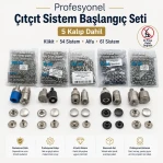 Professional Snap Fastener System Starter Set with 5 Dies – Klikit, 54 System, Alfa and 61 System CITCIT-SISTEM-TANIMA-SET02