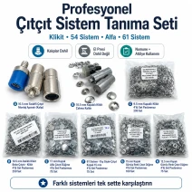 Professional Snap Fastener System Sample and Workshop Starter Set – Klikit, 54 System, Alfa and 61 System CITCIT-SISTEM-TANIMA-SET03