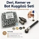Leather, Belt and Boot Eyelet Set – 8.5 mm Eyelets, Die and Hand Tool Included DERI-KEMER-BOT-SET08