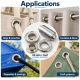 8 mm (0.31 in) Stainless Steel Eyelet Hand Punch and Setting Kit – 20 Sets + Tool KGS2IN1-05-PS020