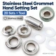 8 mm (0.31 in) Stainless Steel Eyelet Hand Punch and Setting Kit – 20 Sets + Tool KGS2IN1-05-PS020