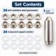 8 mm (0.31 in) Stainless Steel Eyelet Hand Punch and Setting Kit – 20 Sets + Tool KGS2IN1-05-PS020