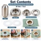 8 mm (0.31 in) Stainless Steel Eyelet Hand Punch and Setting Kit – 50 Sets + Tool KGS2IN1-05-PS050