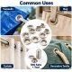 8 mm (0.31 in) Stainless Steel Eyelet Hand Punch and Setting Kit – 100 Sets + Tool KGS2IN1-05-PS100
