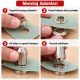 8 mm (0.31 in) Stainless Steel Eyelet Hand Punch and Setting Kit – 100 Sets + Tool KGS2IN1-05-PS100
