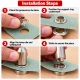8 mm (0.31 in) Stainless Steel Eyelet Hand Punch and Setting Kit – 100 Sets + Tool KGS2IN1-05-PS100