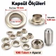8 mm (0.31 in) Stainless Steel Eyelet Hand Punch and Setting Kit – 100 Sets + Tool KGS2IN1-05-PS100