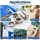 9.5 mm (0.37 in) Stainless Steel Eyelet Hand Punch and Setting Kit – 100 Sets + Tool KGS2IN1-24-PS100