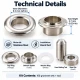 9.5 mm (0.37 in) Stainless Steel Eyelet Hand Punch and Setting Kit – 100 Sets + Tool KGS2IN1-24-PS100