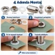 9.5 mm (0.37 in) Stainless Steel Eyelet Hand Punch and Setting Kit – 100 Sets + Tool KGS2IN1-24-PS100