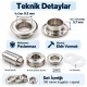 9.5 mm (0.37 in) Stainless Steel Eyelet Hand Punch and Setting Kit – 100 Sets + Tool KGS2IN1-24-PS100