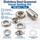 9.5 mm (0.37 in) Stainless Steel Eyelet Hand Punch and Setting Kit – 100 Sets + Tool KGS2IN1-24-PS100